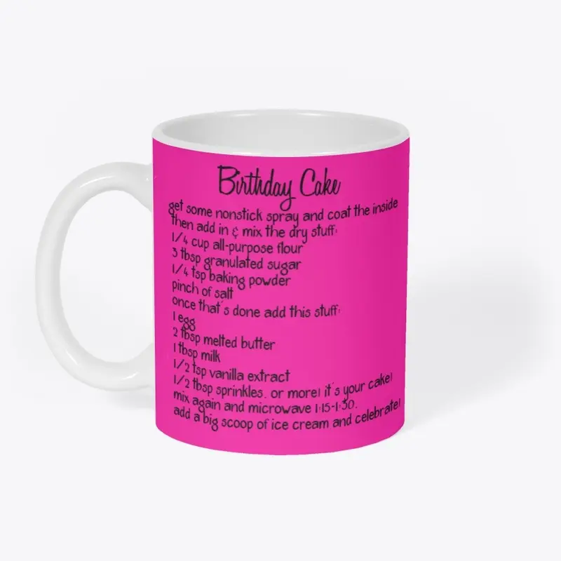 Make it in a Mug! Birthday Cake 